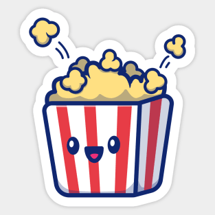 Cute Popcorn Cartoon Sticker
